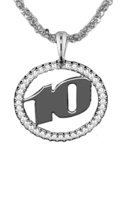 Racer Series Ladies Racing Number Pendant with diamond frame