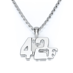 Racer Series Ladies Racing Number Pendant with district letter 