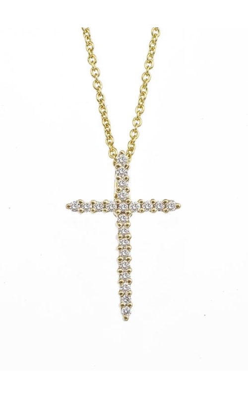 Roberto Coin Tiny Treasures Silver Diamond Cross Pendant 1618AYCHX0