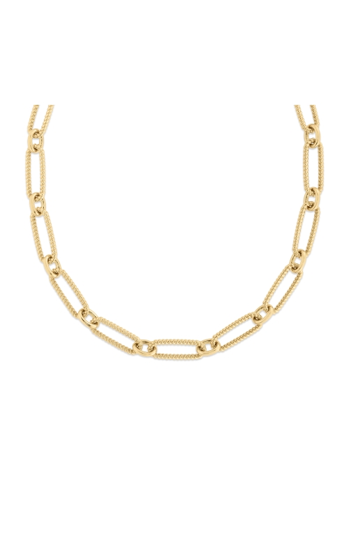 Roberto Coin 18K Yellow Gold Alt Fluted Paperclip & Oval Link Necklace 9151256AY170