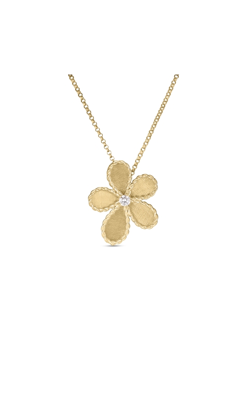 Roberto Coin Venetian Princess 18K Yellow Gold Diamond Flower Necklace 7773721AJCHX